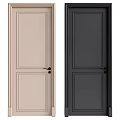 Two Tone Hinged Doors With Modern Simple Design And Classic Handles