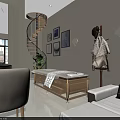 Modern Beauty Salon Interior Design With Comfortable Seats Decorative Paintings Green Plants And Wavy Walls