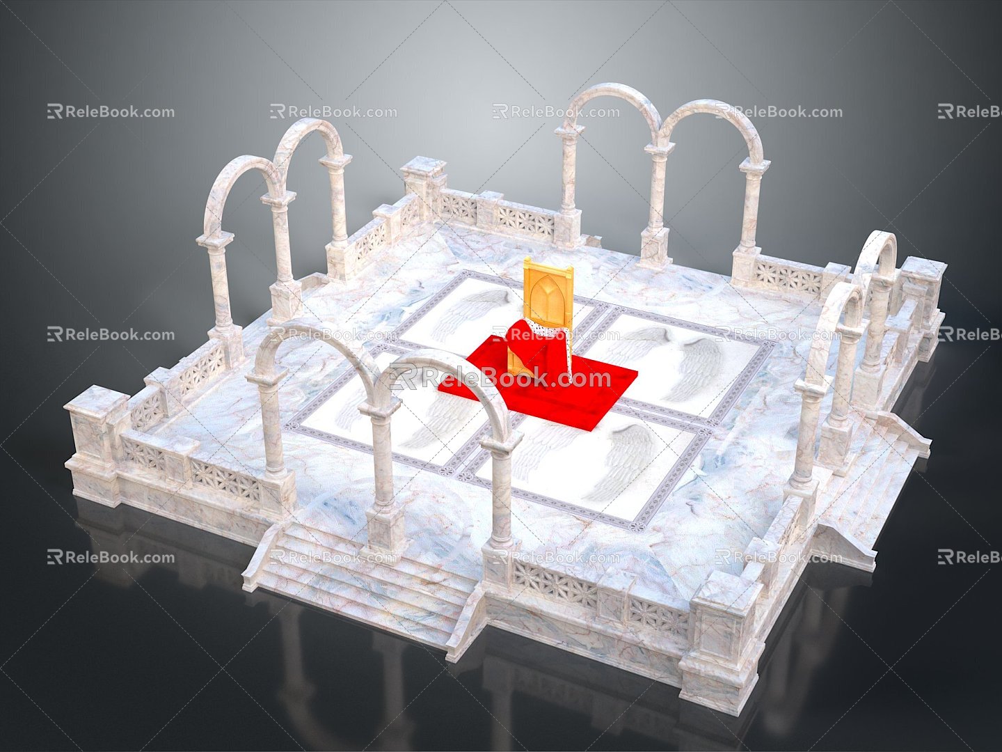 Altar Altar Temple Shrine Hero Altar Cartoon Building Outdoor Items Realistic 3d model