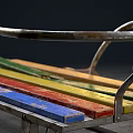 Children's Playful Toys With Tricycle Colorful Sled And Brown Ball