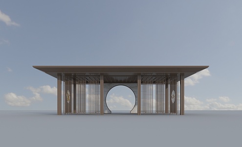 New Chinese Style Pavilion 3d model