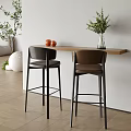 Modern Bar Chair Combination Bar Chair 3d model