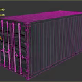 Green Industrial Metal Shipping Container With Vertical Stripes And Locking Doors
