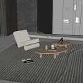 Modern single sofa 3d model