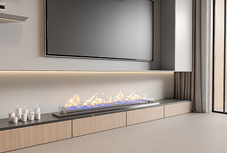 Modern Fireplace Electronic Fireplace Stove 3d model