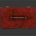 Vintage Red Metal Toolbox With Multiple Drawers Handle And Latches Design Features