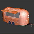 Orange Mobile Food Truck Featuring CanoBafooD Sandwiches Coffee And Fast Food