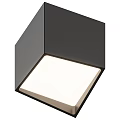 Modern Black Square Downlight Spotlight Design With Bright White Light Source 3d model