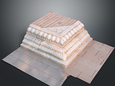 Jane Ou Pillar Stone Pillar Stone Pillar Old Stone Pillar 3d model