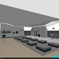 Siemens Modern Exhibition Booth With White Structure And Display Counter Area