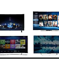 Smart TV Featuring 4K Ultra HD Curved Display Streaming Apps And Game Interface 3d model