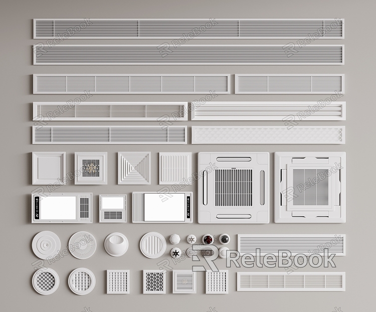 Modern air outlet air conditioning outlet model