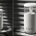 White Daily use Appliance with Sleek Design and Control Buttons on Marble Surface