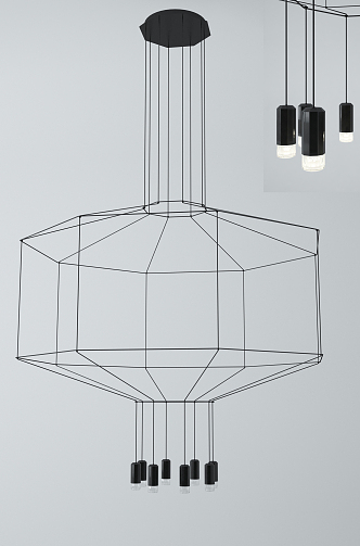 Modern chandelier 3d model