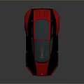 Red And Black Concept Sports Car With Sleek Aerodynamic Design Transparent Roof And Stylish Wheels