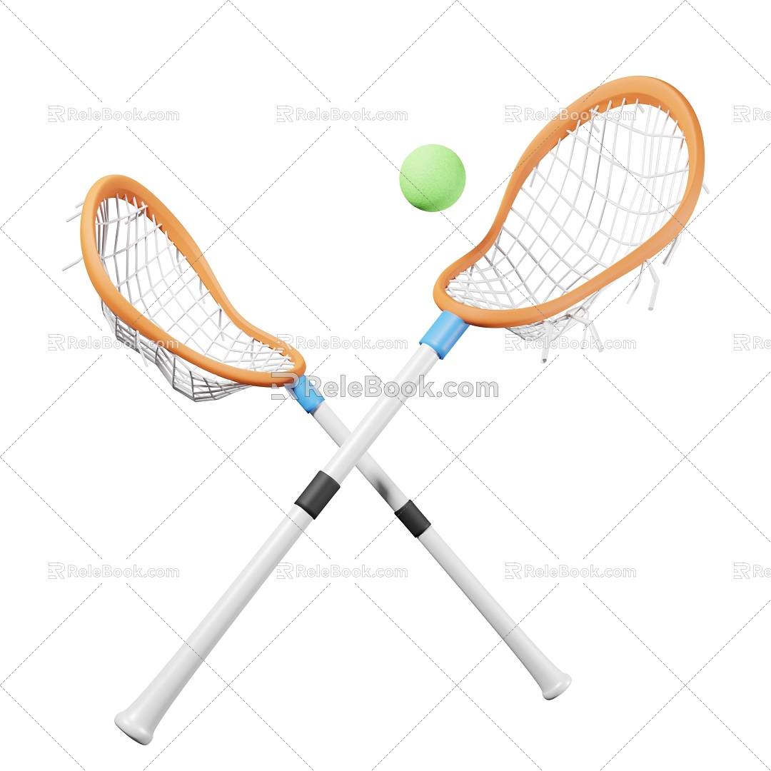 modern tennis racket cartoon tennis racket 3d model