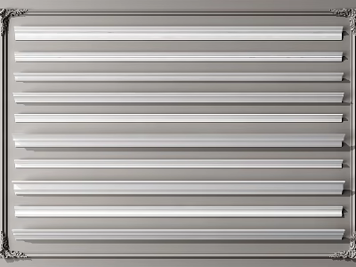 Elegant Gypsum Cornice Molding Strips with Parallel Lines and Decorative Ornate Edge Design 3d model