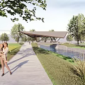 Wind and Rain Bridge Landscape Bridge 3d model