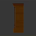 Classic Wooden Shelf Unit With Multiple Open Shelves Carved Details And Sturdy Base