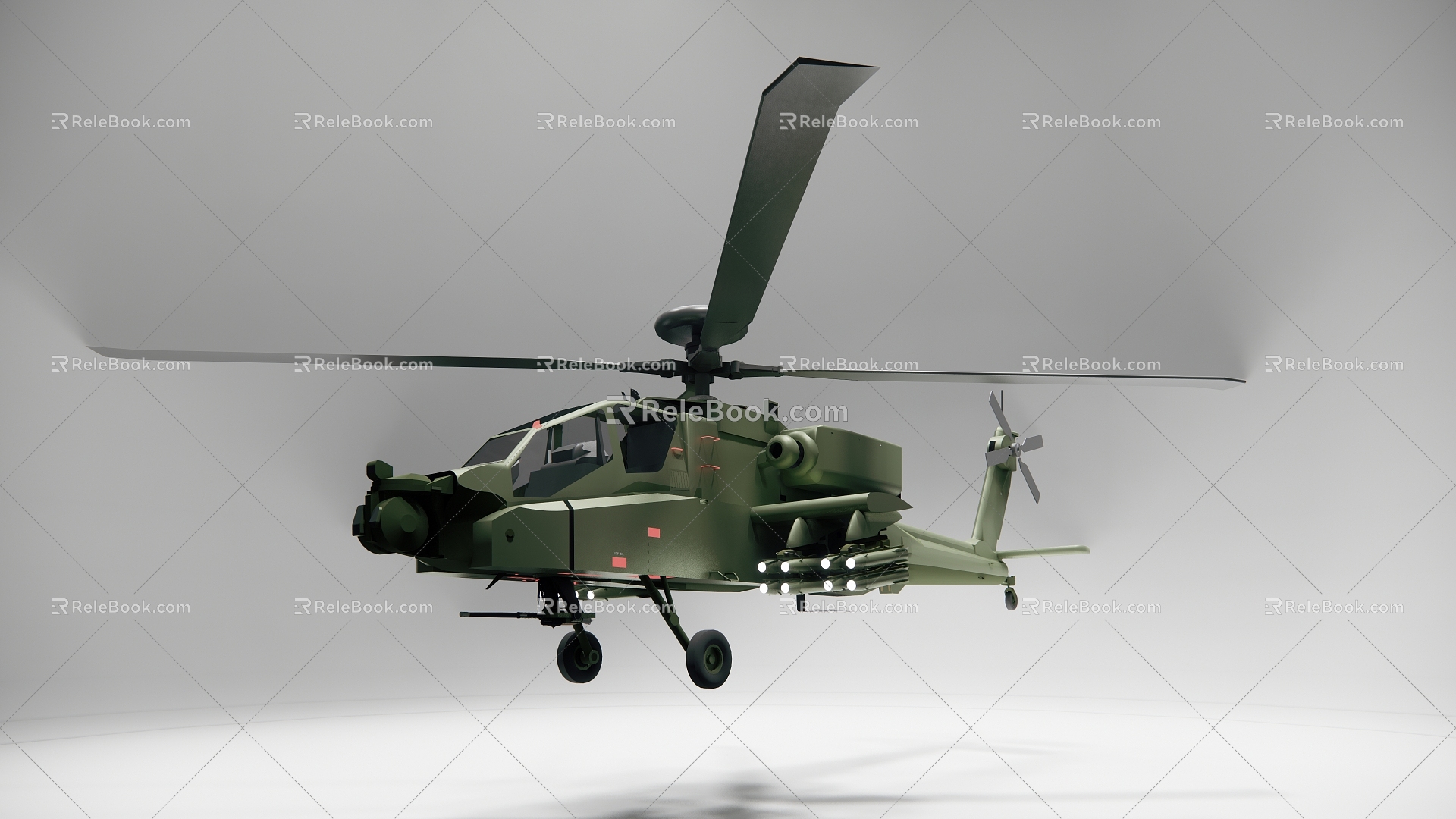 American Apache helicopter gunships 3d model