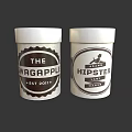 White Containers Featuring The Swagapple And King Hipster Logo Label Designs