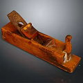 Vintage Wooden Carpentry Plane With Traditional Design And Metal Blade Handle