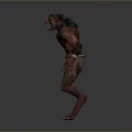 Horned Demon 3D Character Model With Muscular Body Sharp Claws And Red Skin