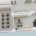 Office Floor Plan Design With Multiple Workstations Meeting Rooms And Lounge Areas