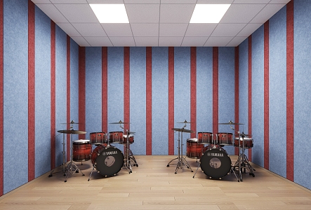 Modern classroom Drum classroom 3d model