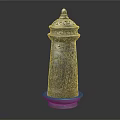 Carved Column Design Metal Decorative Ornament Set In Vintage Style With Floral Patterns