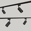 Modern Track Mounted Downlights And Spotlights With Adjustable Metal Design For Indoor Lighting