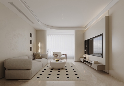 modern living room 3d model