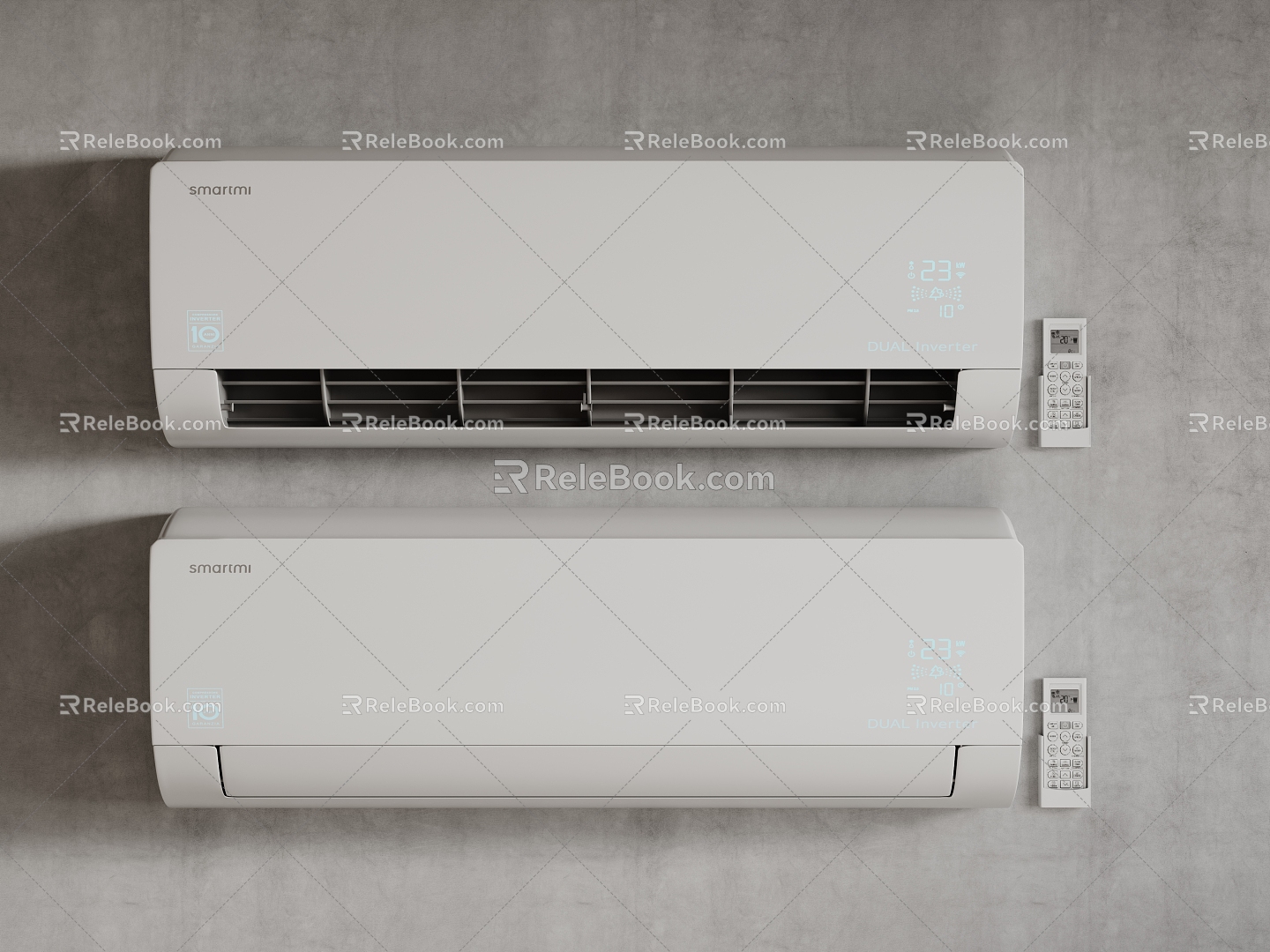 Air conditioning indoor air conditioning intelligent air conditioning inverter air conditioning wall-mounted air conditioning combination 3d model