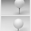 Premium Golf Sports Equipment Featuring White Golf Ball On Tee