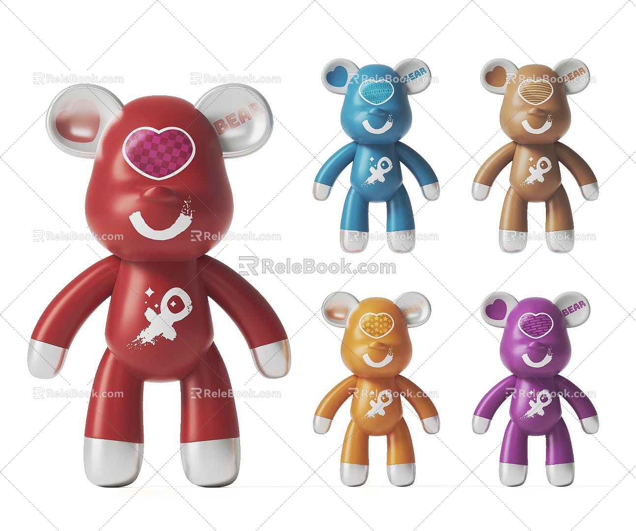 violent bear ornaments violent bear doll ornaments 3d model