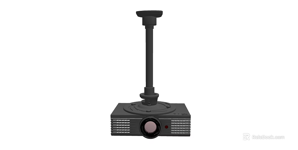 Projection Monitoring Security System With Ceiling Mount Bracket And Camera Lens 3d model 