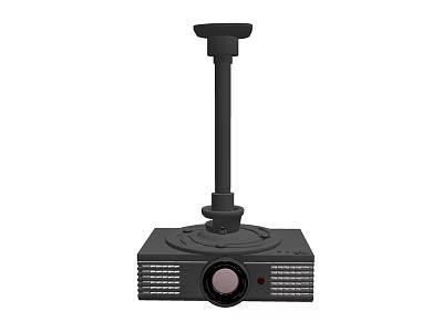 Projection Monitoring Security System With Ceiling Mount Bracket And Camera Lens 3d model