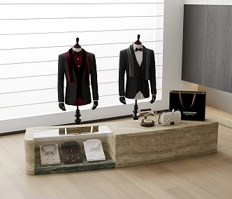 Modern Clothing Model Leather Bag Phone Shirt 3d model