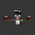 Aerospace Exploration Quadcopter Drone With Red Propellers And Sensing Equipment For Cosmic Missions