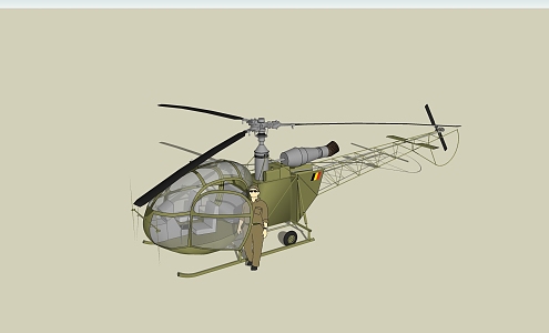 Modern Helicopter Transportation 3d model