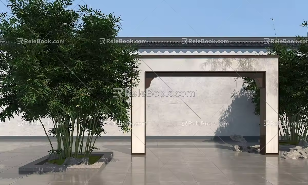 Song Style Partition Chinese Style Partition Screen Bamboo Shadow Elegant Song Style Screen New Chinese Style Screen Partition 3d model