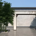 Song Style Partition Chinese Style Partition Screen Bamboo Shadow Elegant Song Style Screen New Chinese Style Screen Partition 3d model