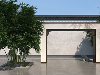 Song Style Partition Chinese Style Partition Screen Bamboo Shadow Elegant Song Style Screen New Chinese Style Screen Partition 3d model