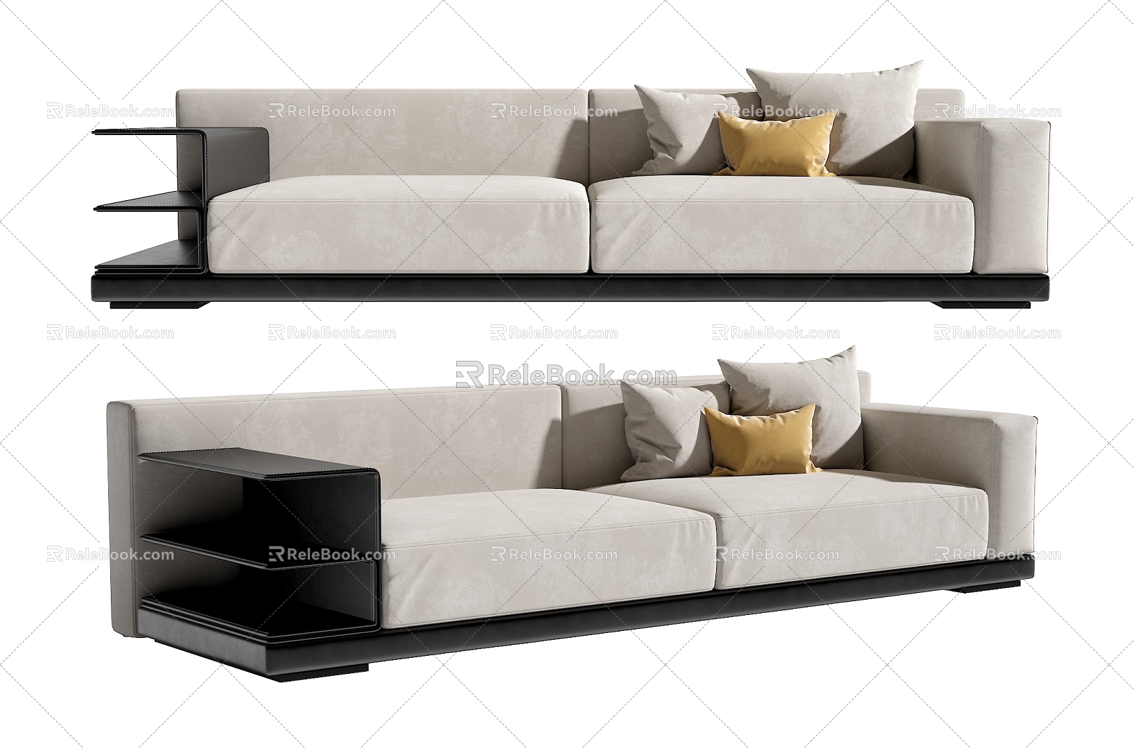 Double sofa 3d model