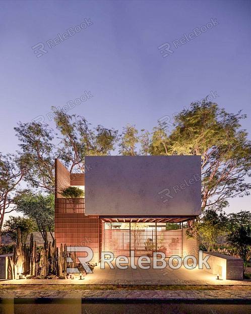 Japanese-style single-family villa and homestay building model