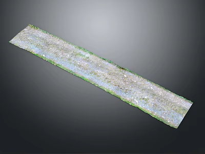 Long Decorative Strip With Textured Surface And Green Edges For Modern Interiors 3d model