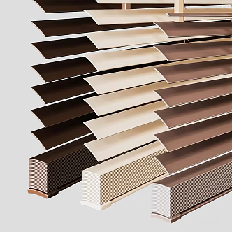 Modern venetian blinds combination 3d model