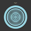 Decorative Circular White Ceiling Component With Ring Design And Central Hole