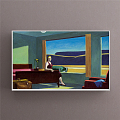 Modern landscape painting simple blue living room figure 3d model