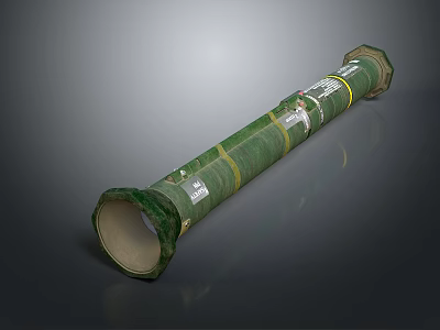 Rocket rocket launcher to air weapon to air missile shoulder missile shoulder rocket 3d model